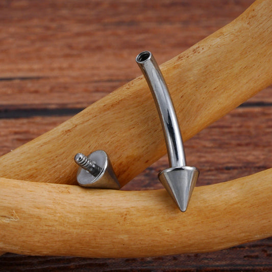 Piercing Barbell Curvo de Titânio Spikes