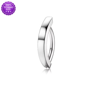 Piercing umbigo Titânio G23 prateado com fecho clicker
