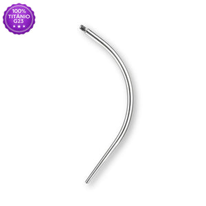 Taper piercing curvo de titânio G23 para inserção de joias