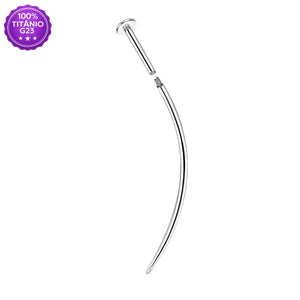 Pino de inserção taper curvo em titânio G23 para joias de piercing