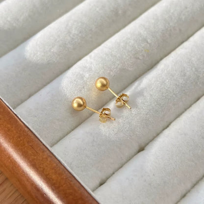 Brinco Bolinha em Aço Cirúrgico 316L com Tarraxa Borboleta