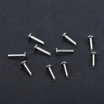 Haste Labret Push Pin de Titânio G23 – Peça Avulsa para Piercing