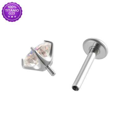 Haste Labret de Titânio G23 Rosca Interna – Peça Avulsa para Piercing