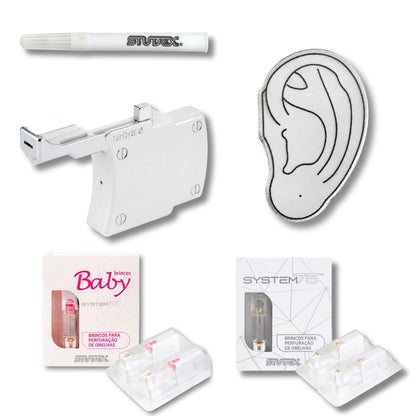Kit Primeiro Furo Profissional com Studex System75 + Orelha PRO