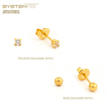 Kit Primeiro Furo Profissional com Studex System75 + Orelha PRO