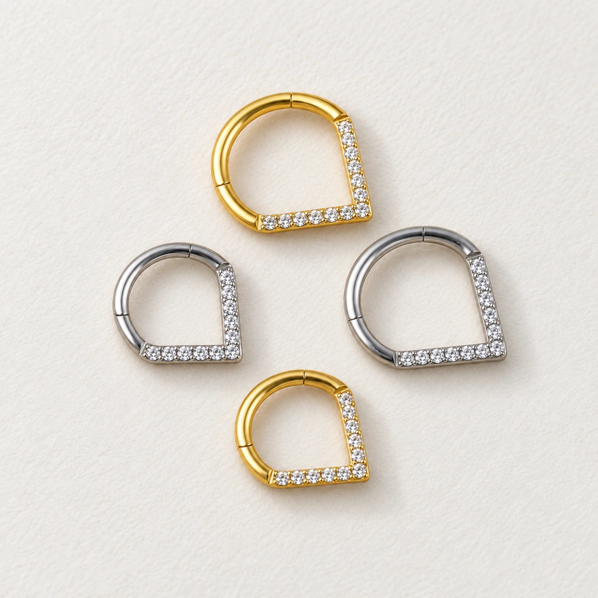 Piercing Argola de Titânio com Ponta em Zircônia