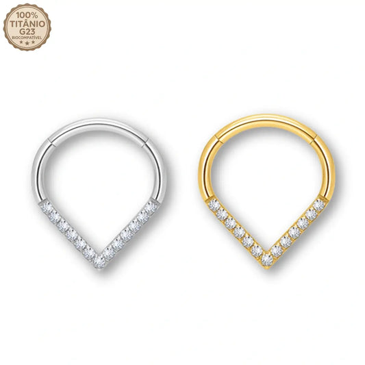 Piercing Argola de Titânio com Ponta em Zircônia