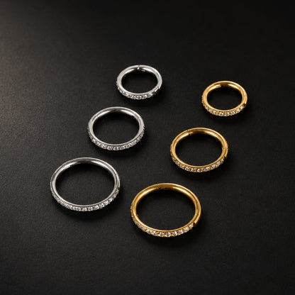 Piercing Argola de Titânio com Zircônia Externa
