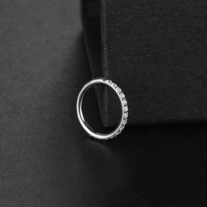 Piercing Argola de Titânio com Zircônia Externa