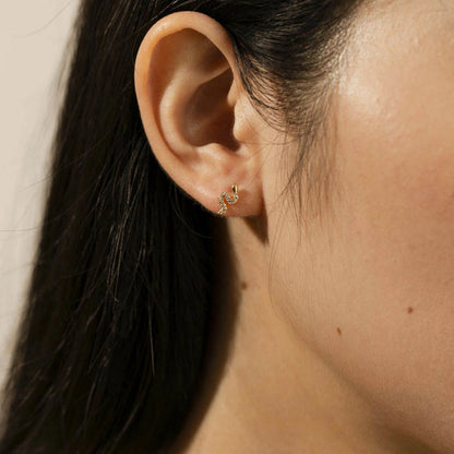 Piercing Labret de Titânio Cobra com Zircônia