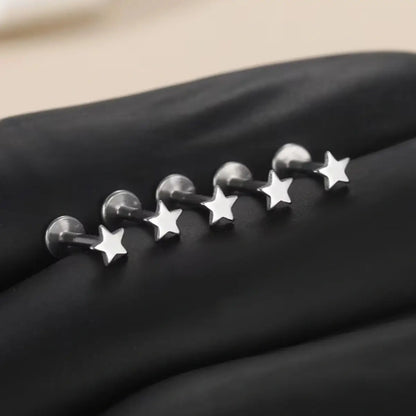 Piercing Labret de Titânio Estrela