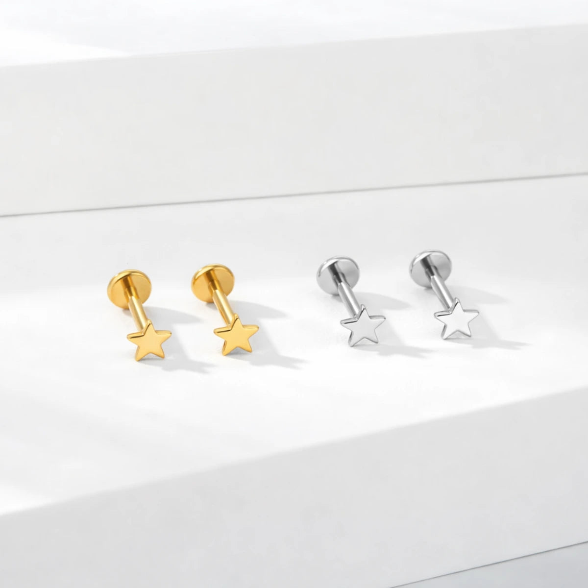Piercing Labret Titânio G23 Estrela