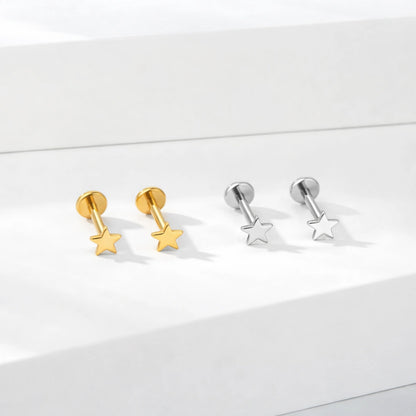 Piercing Labret de Titânio Estrela