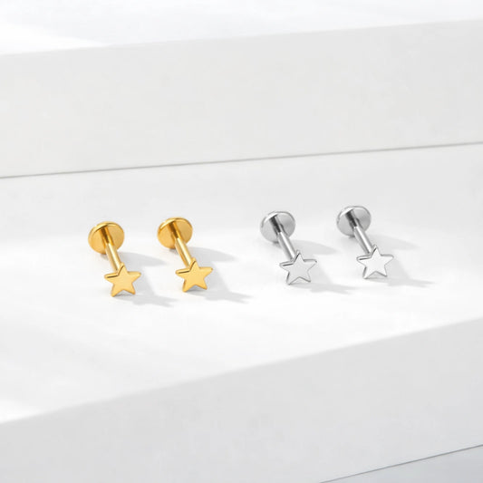 Piercing Labret de Titânio Estrela