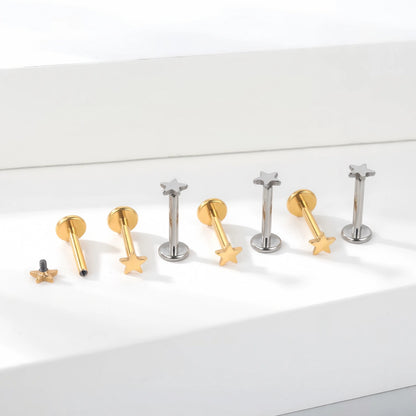Piercing Labret de Titânio Estrela