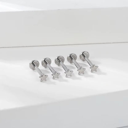 Piercing Labret de Titânio Estrela