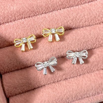 Piercing Labret de Titânio G23 Mini Laço Baby com Zircônia