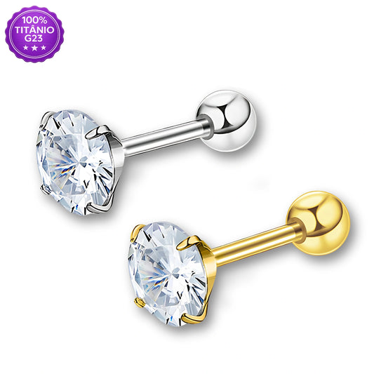 Piercing Microbell de Titânio com Zircônia