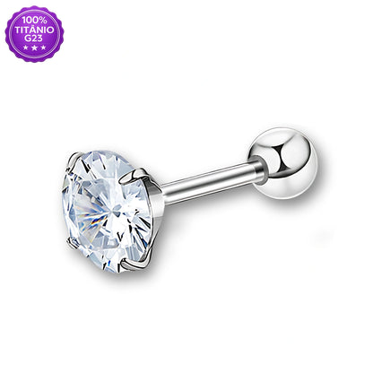 Piercing Microbell de Titânio com Zircônia