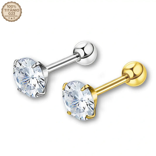 Piercing Microbell de Titânio com Zircônia