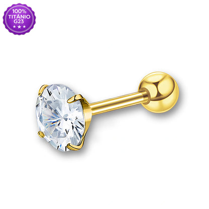 Piercing Microbell de Titânio com Zircônia