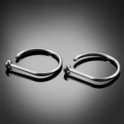 Piercing Nostril Argola D-Ring de Titânio