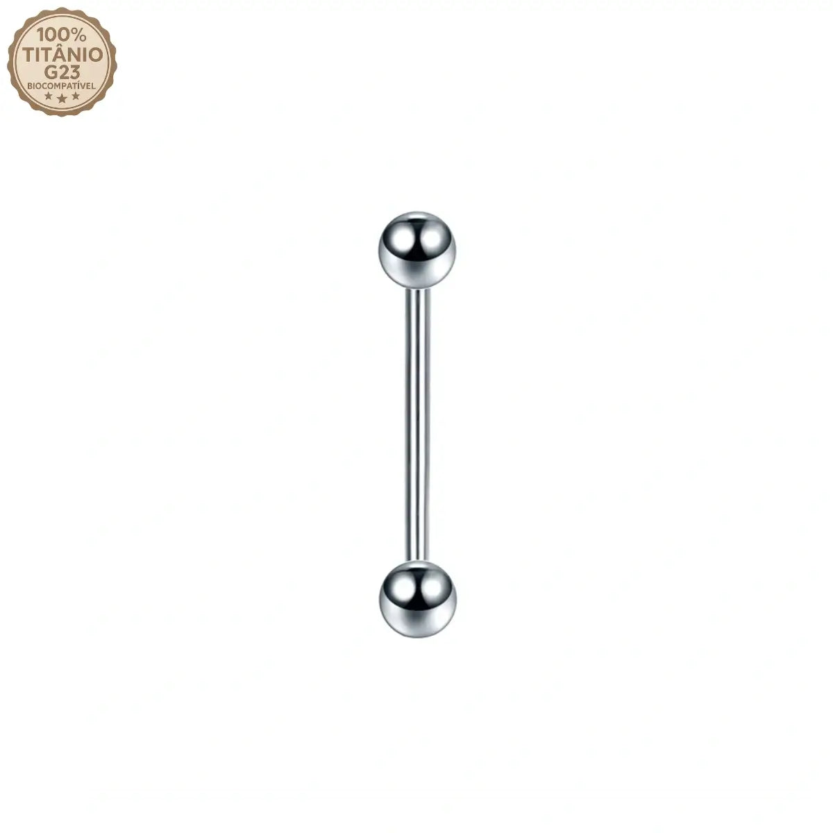 Piercing Reto de Titânio Rosca Interna