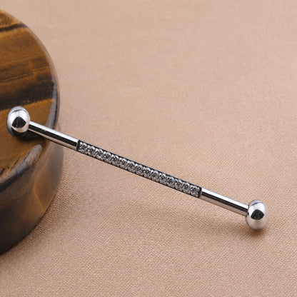 Piercing Transversal de Titânio G23 com Zircônia no Centro