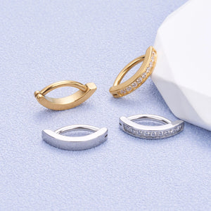 Piercing umbigo meia argola lisa em Titânio G23