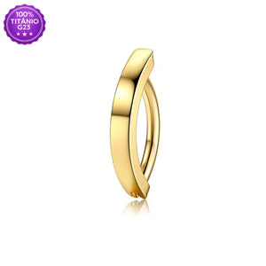 Piercing umbigo Titânio G23 dourado com fecho clicker