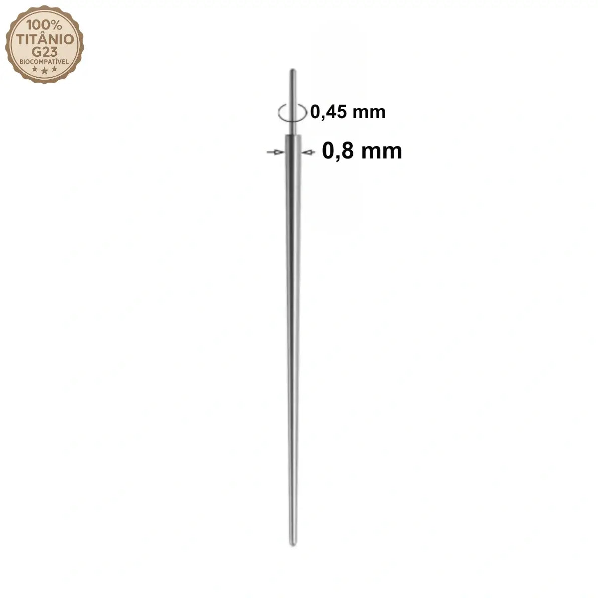 Taper de Titânio Push Pin - Pino de Inserção Cônico